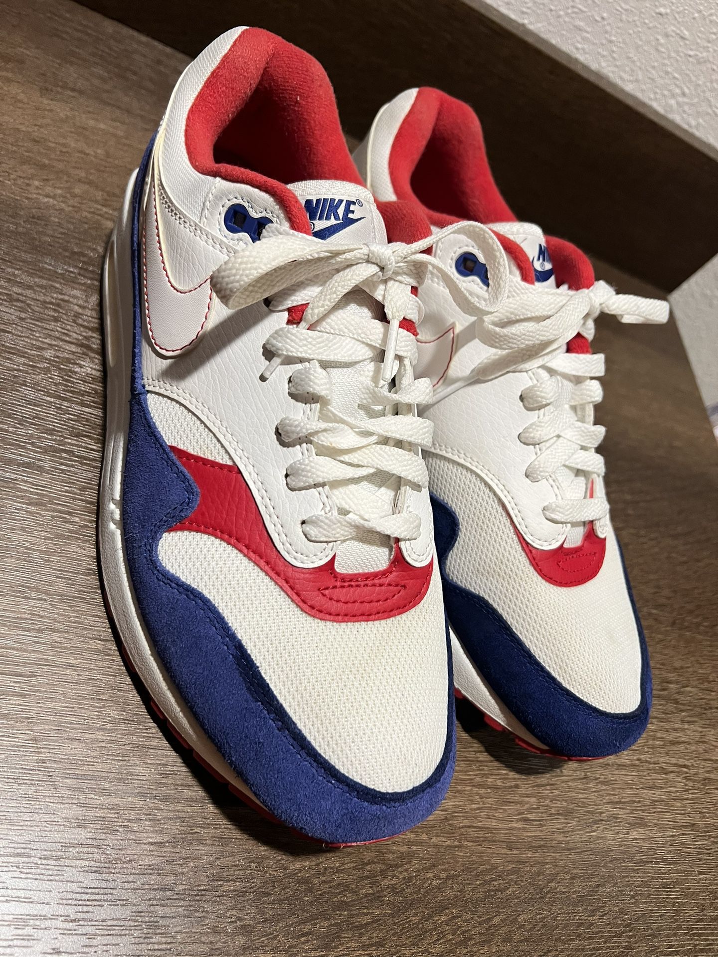 Nike Air Max 1 Sneakers Shoes Red White Blue Patriotic 