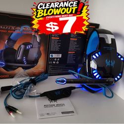 3.5mm Gaming Headset Mic LED Headphones Stereo Bass Surround for PC PS4 Xbox ONE
