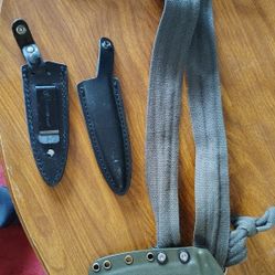 Army Strap With Knifes And Shieths