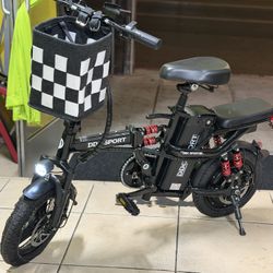 DDC SPORT FOLDING EBIKE 700W PEAK- 28 MPH-28-45MILES RANGE-ALARM  Folding Electric Bike for Adults, 700W Peak Motor 28MPH, 48V 20Ah Removable Battery 