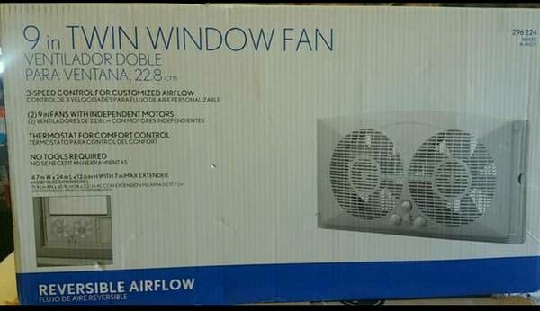 9 in Twin Window Fan