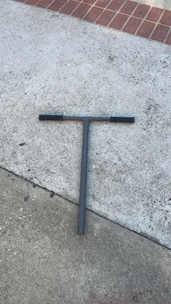 Gray painted scooter bars