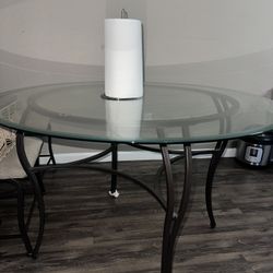 Glass Dining set- 4 chairs