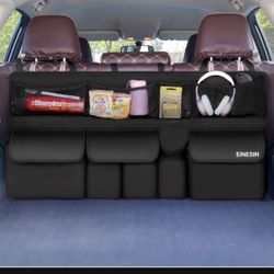 Car Organizer, Car Organizers and Storage with 9 Pockets, SUV Trunk Organizer for SUV/MPV/Truck, Car Essentials (41 * 20in)