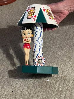 Betty boop poker chip lamp