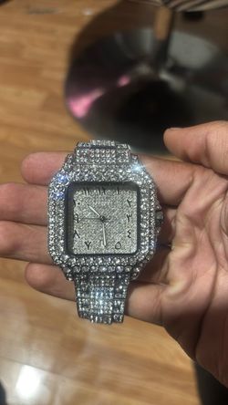 Iced Out Square Face Watch