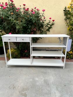 White console table