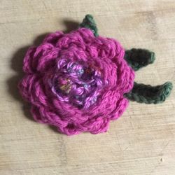 Handmade Crochet Flower Hair Clip