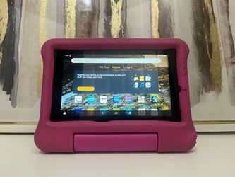 Amazon Fire 5th Gen 8” Tablet 16GB Black w/ Pink Case - $19