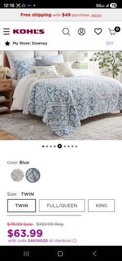 Levtex Becker Blue Quilt Set