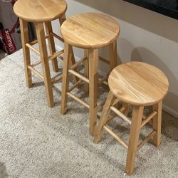 (2) 29” Stools And (1) 24” Stool