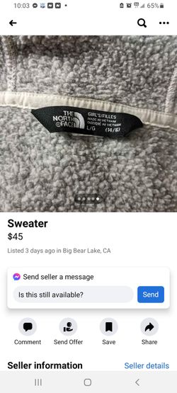 NORTHFACE  Girls Large Sweater 