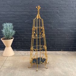 Vintage Gilt Metal & Glass Display Shelf Curio, c.1950’s - Delivery Available