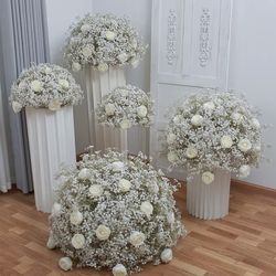 Artificial white wedding flowers