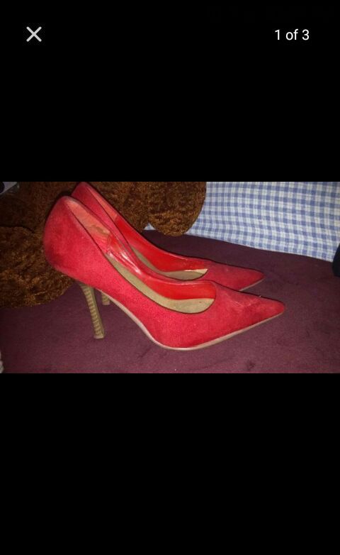 Suede Red Heels