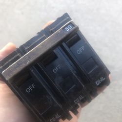 3 Pole 50 Amp General Electric Braker