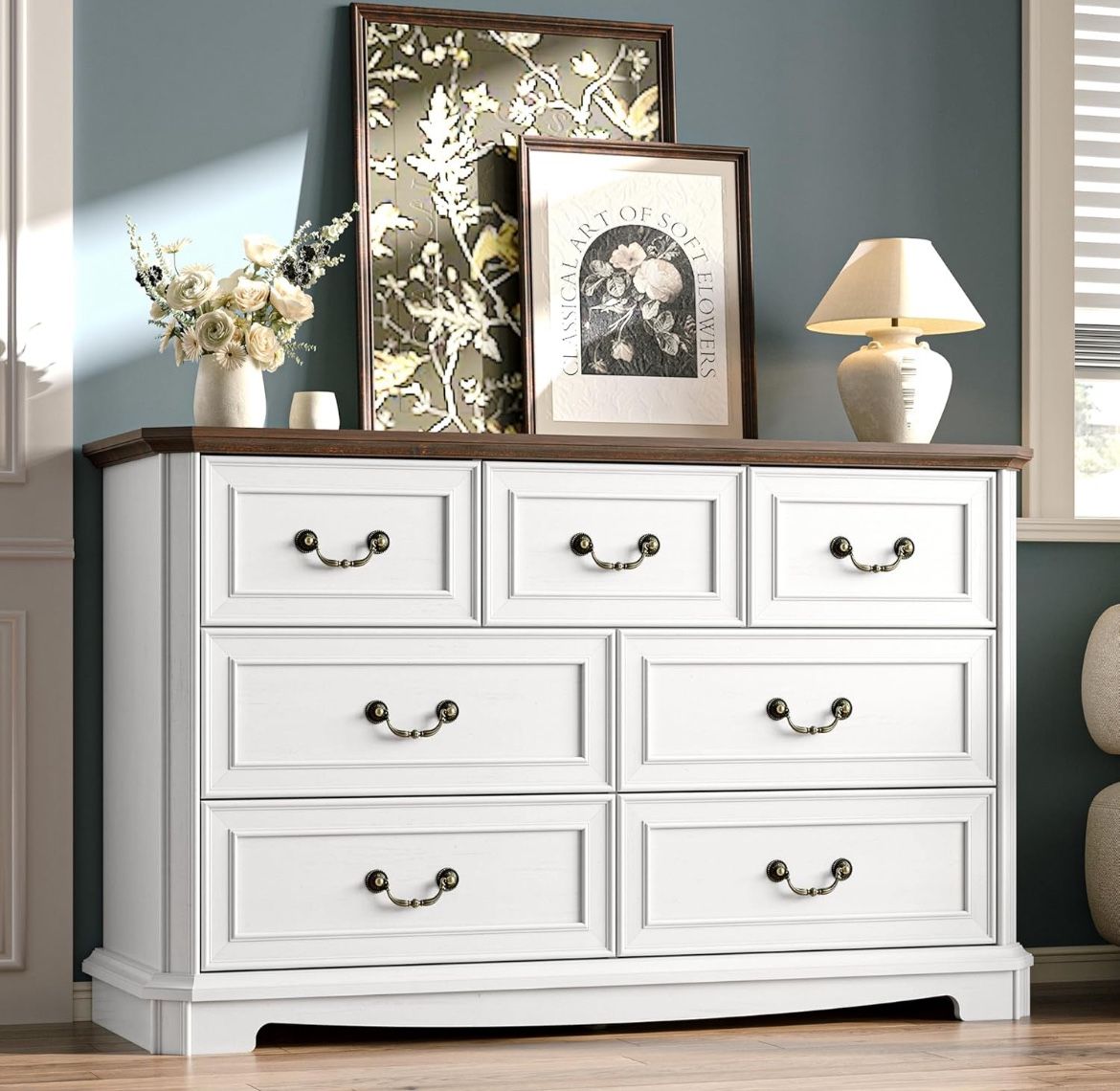 48 dresser Qeetex 48 Inch Wide 9 Drawer Dresser Modern Wooden Chest Retro Handles Large Storage Organizer for Bedroom Living Room Closet Entryway Gray in the Dressers department at Lowes.com