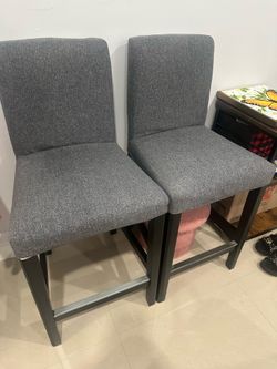 2 bar height dining chairs