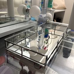 Silver Glass Perfume Display Tray