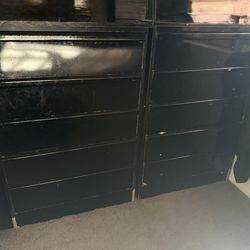Set of 3 Black 5-Drawer Dressers: Great Condition