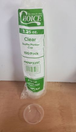 Choice 3.25 oz Clear Portion Cups 100-Pack