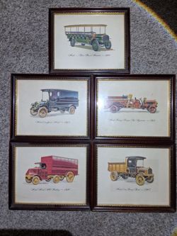 Mack truck framed sketches