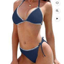 NEW NEVER WARN Charmo Halter Bikini Two Piece Bathing Suits 