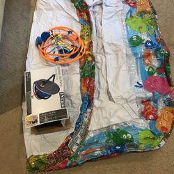 Inflatable Pool, Air Pump, Sprinkler . 
