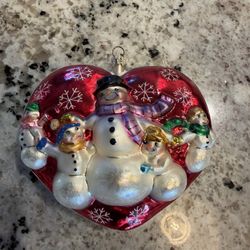 Christopher Radko Snowman Warm Heart Ornament 