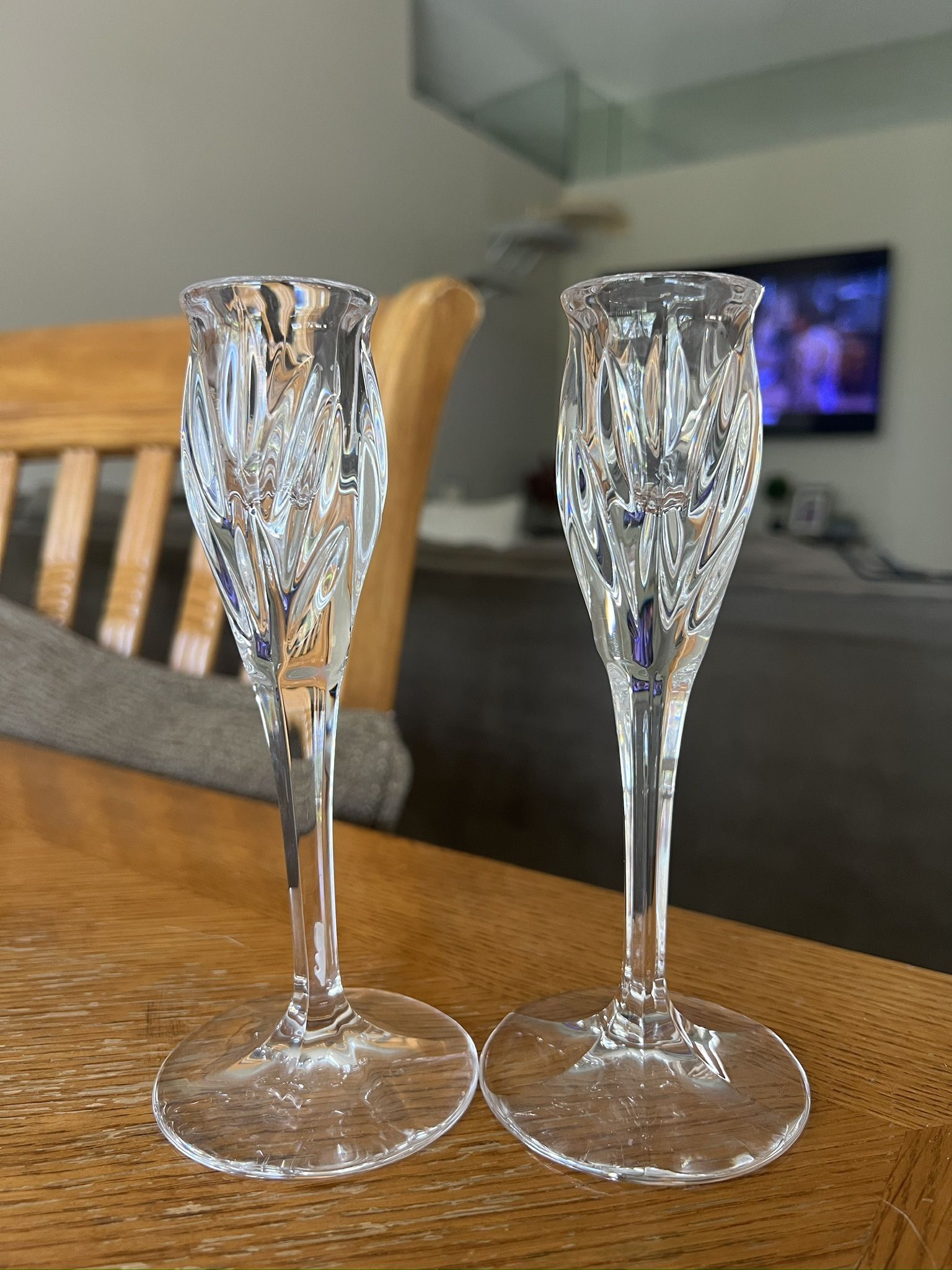 Fine Glass Candle Stick Holders