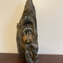 Carved Wax Old Man Tree Candle