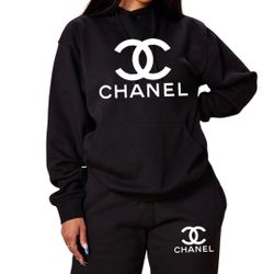 Black And White Hoodie Set 