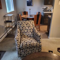 Comfortable, Newly Upholstered Rotating chair