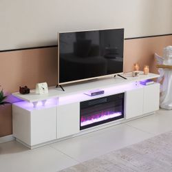 85 In TV Stand With Fire Place