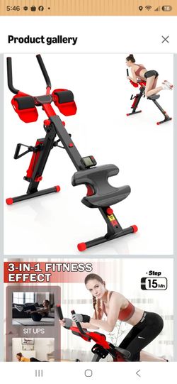 Gymax 4 in 1 Folding Rowing Machine AB Crunch Workout Machine W/Control Panel Home Gym