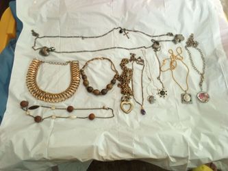 Necklaces. 10 necklaces different style antique