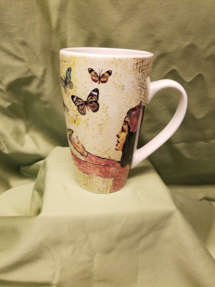 SOREH Designs Mug With Butterflies And Woman