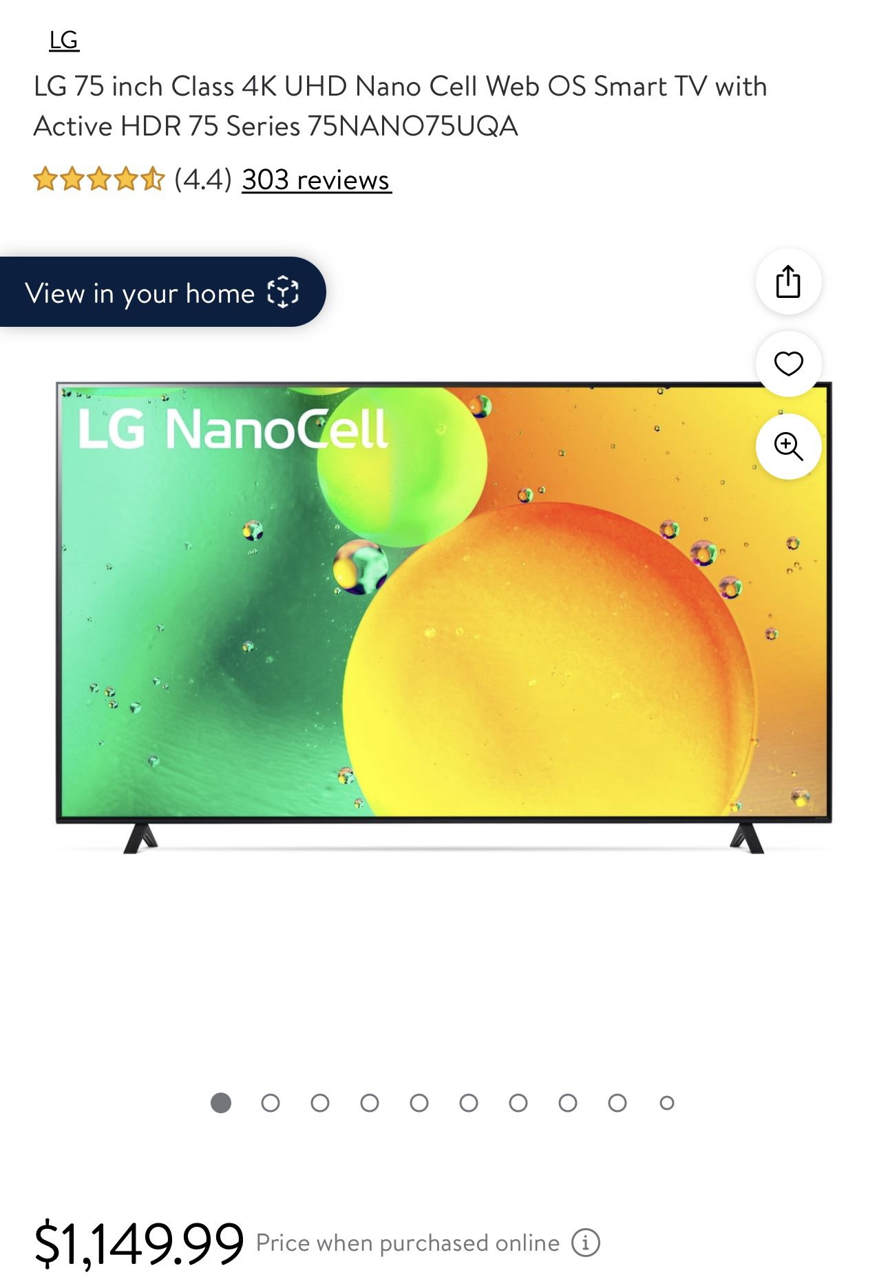LG Nanocell 75 Inch Tv