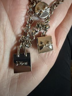 Silver Present D Charm Bracelet 