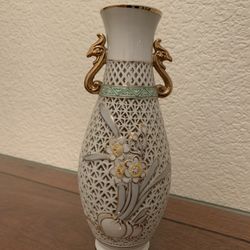 Decorative Vase Fir Dry Flowers . 8” Tall