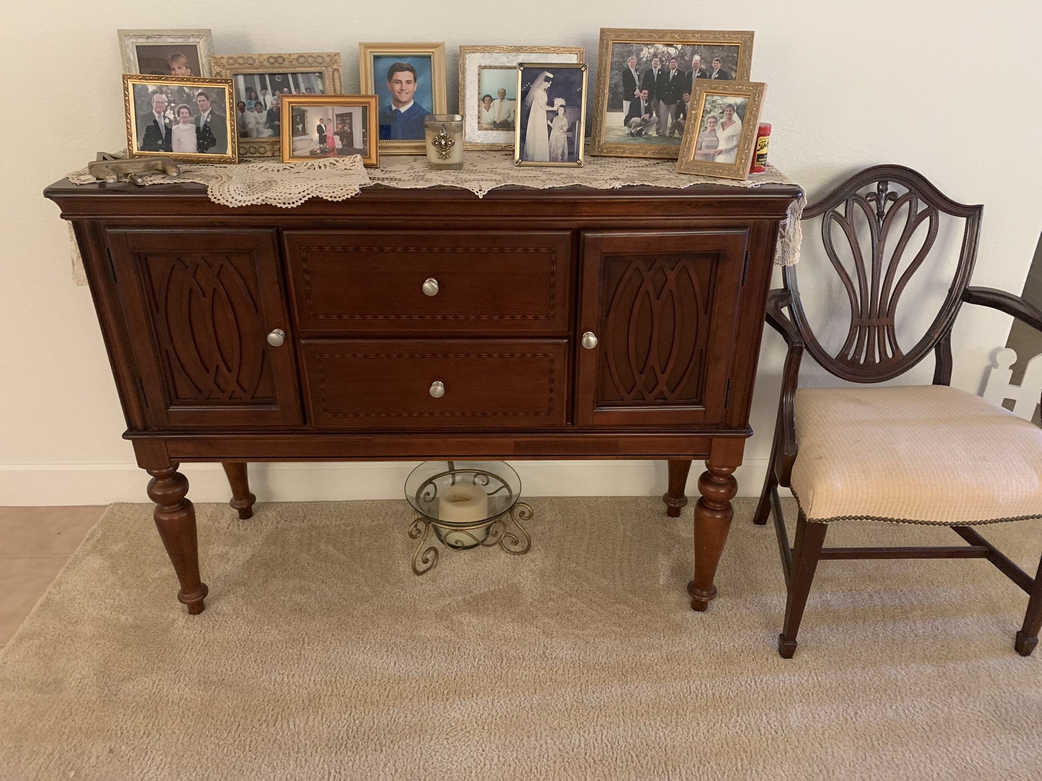 Vintage China Sideboard/Buffet Table