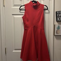 High Neck Fit and Flare Dress