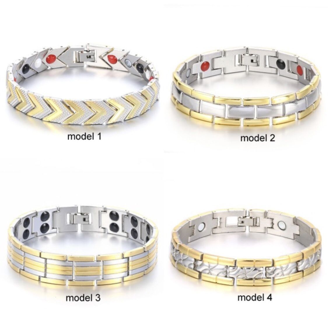 Men's Health Energy Bracelet Bangle 18K Gold Plated Magnetic Bracelet $28 each