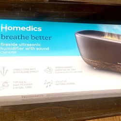 New Homedics Breathe Better Humidifier 0.47 Gallon w/ Essential Oil Tray  