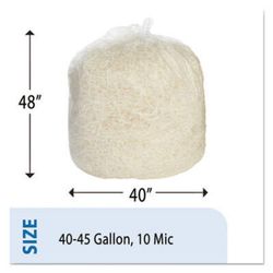 AbilityOne Trash Can Liner - High-Density, 45 gal, 10 mic, 40" x 48"