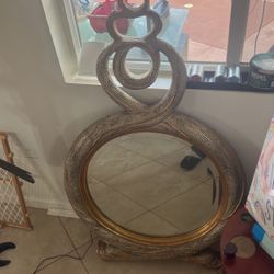 Antique Snake Mirror 4ft Tall