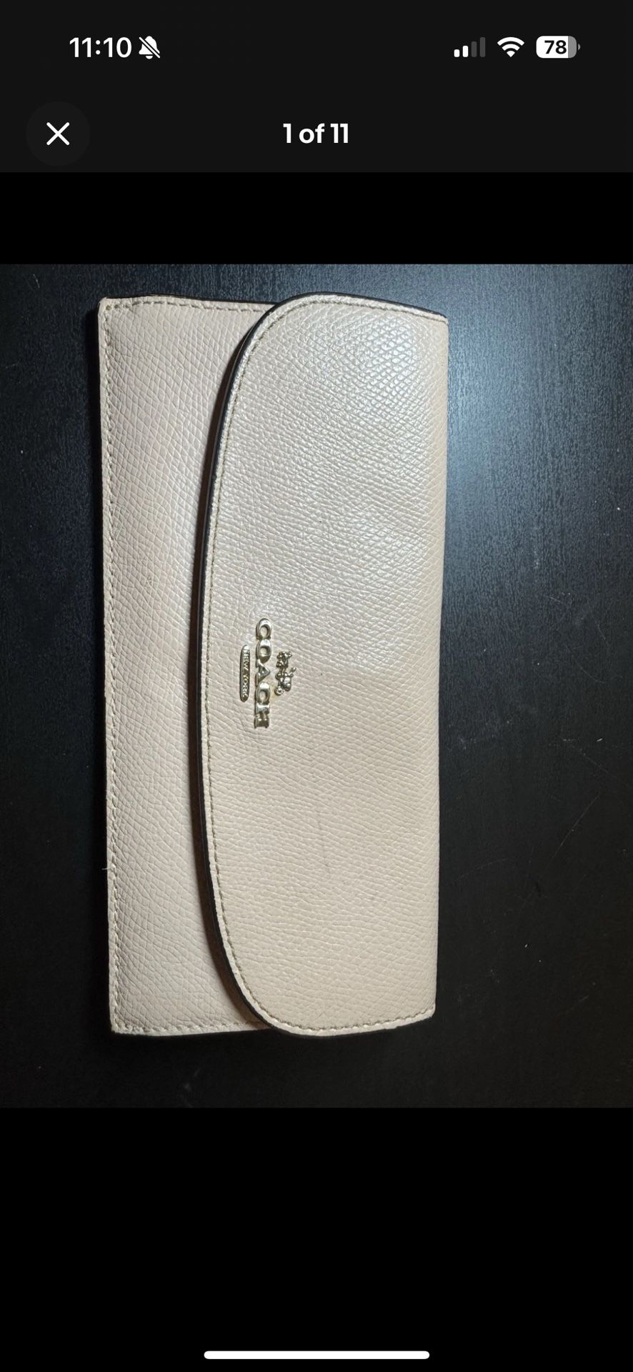 Coach Women's Leather Bi-fold Wallet Light Pink