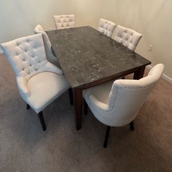 Dining Table And Six Chairs