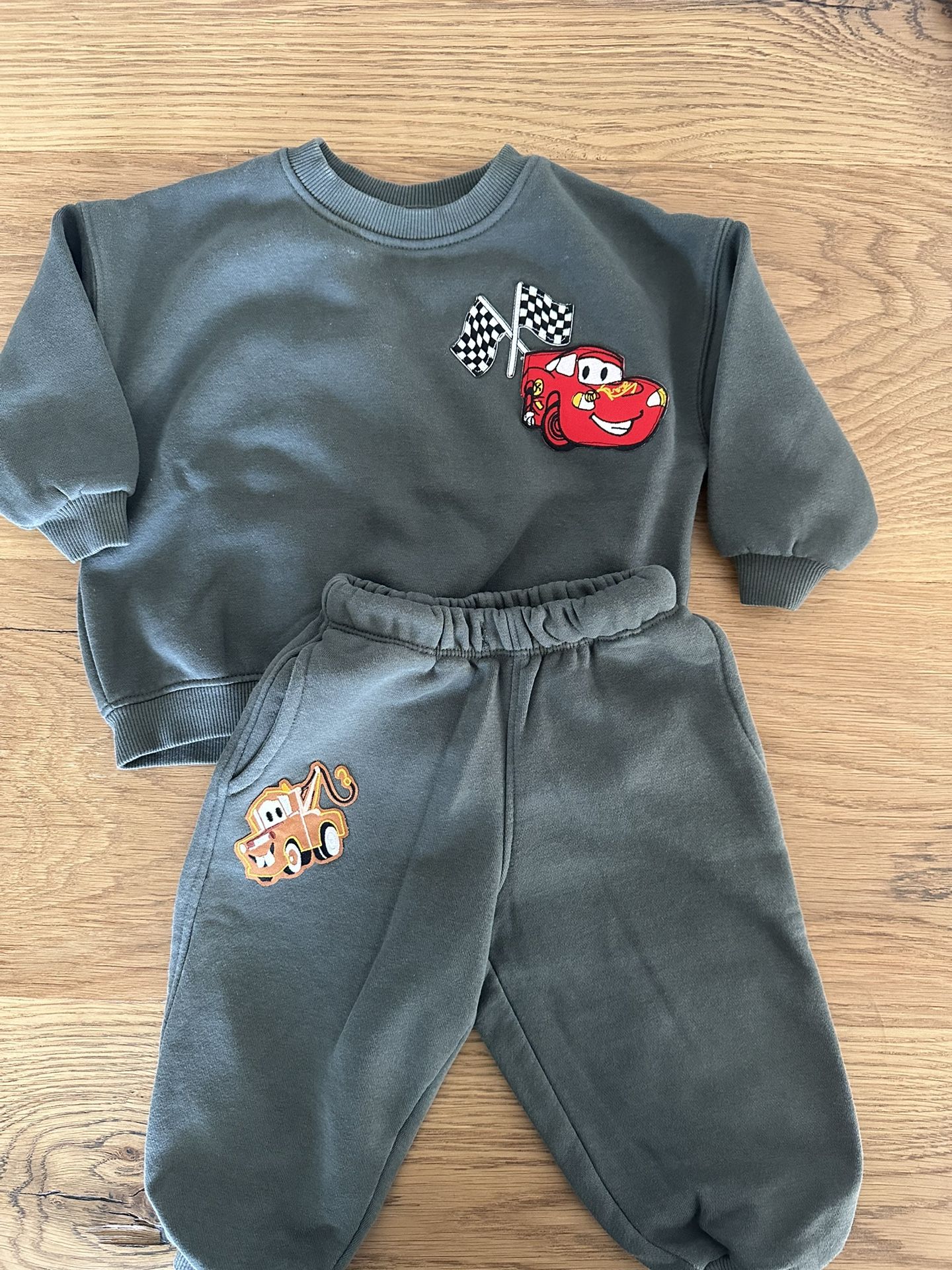 Zara Sweatsuit With McQueen Mater Patches 2T