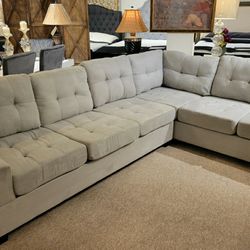 Reversible Sectional Light Grey (Sofa Chaise)
